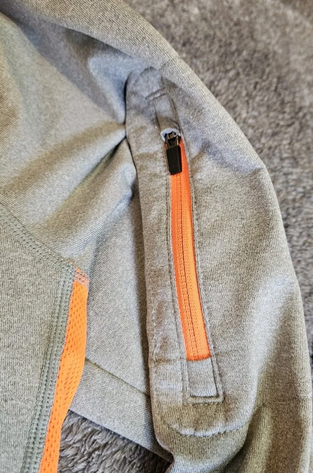 Fila Sport Shirt Mens L Gray Active Long Sleeve 1/4 Zip Pullover Performance - Image 3 of 4