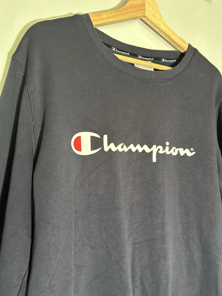 Champion Sweatshirt Sweater Spellout Logo  Jumper Size M - image 2 of 4