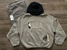 NEW NBA Essentials Fear of God Hoodie Warm Heather Size Small - 100% AUTHENTIC✅