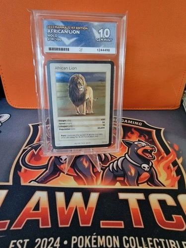2023 Mammals 1st Edition African Lion Holo 39/100 Perfect Subgrades Ace 10