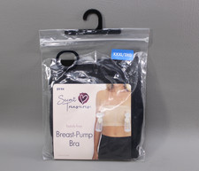 NIP Breast Pump Bra SECRET TREASURES Sz XXXL 3XG Hands-Free Seamless Bandeau Blk
