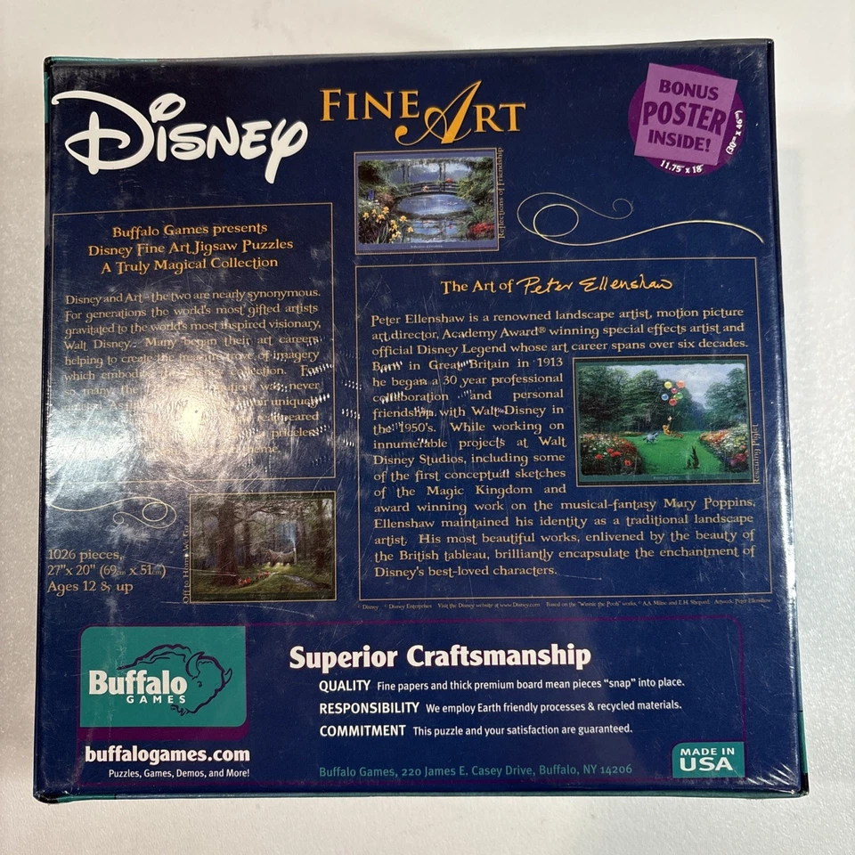 DISNEY FINE ART 1000 piezas rompecabezas Cenicienta gran llegada nuevo sellado con póster Foto 3 de 4