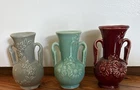 Lot Of 3 Small Vintage McCoy Pottery Vases/USA