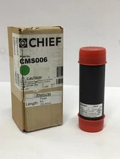 Chief 6" Fixed Extension Column Pole Black CMS006