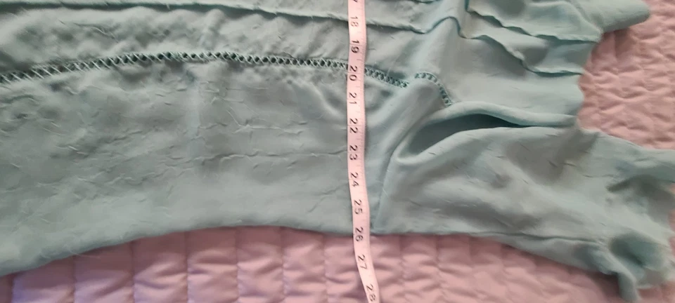 Etiqueta feminina Dressbarn azul verde sem tamanho. Usado em muito bom estado. XXL - Imagem 4 de 4