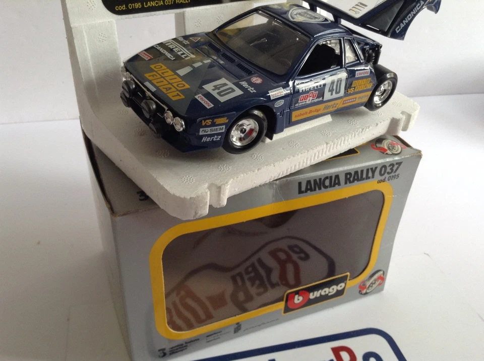 🔥Lot vintage🚗 BBURAGO LANCIA RALLY 037 1:24 🍂 SPETTACOLARE 🍂☕ - Immagine 4 di 4