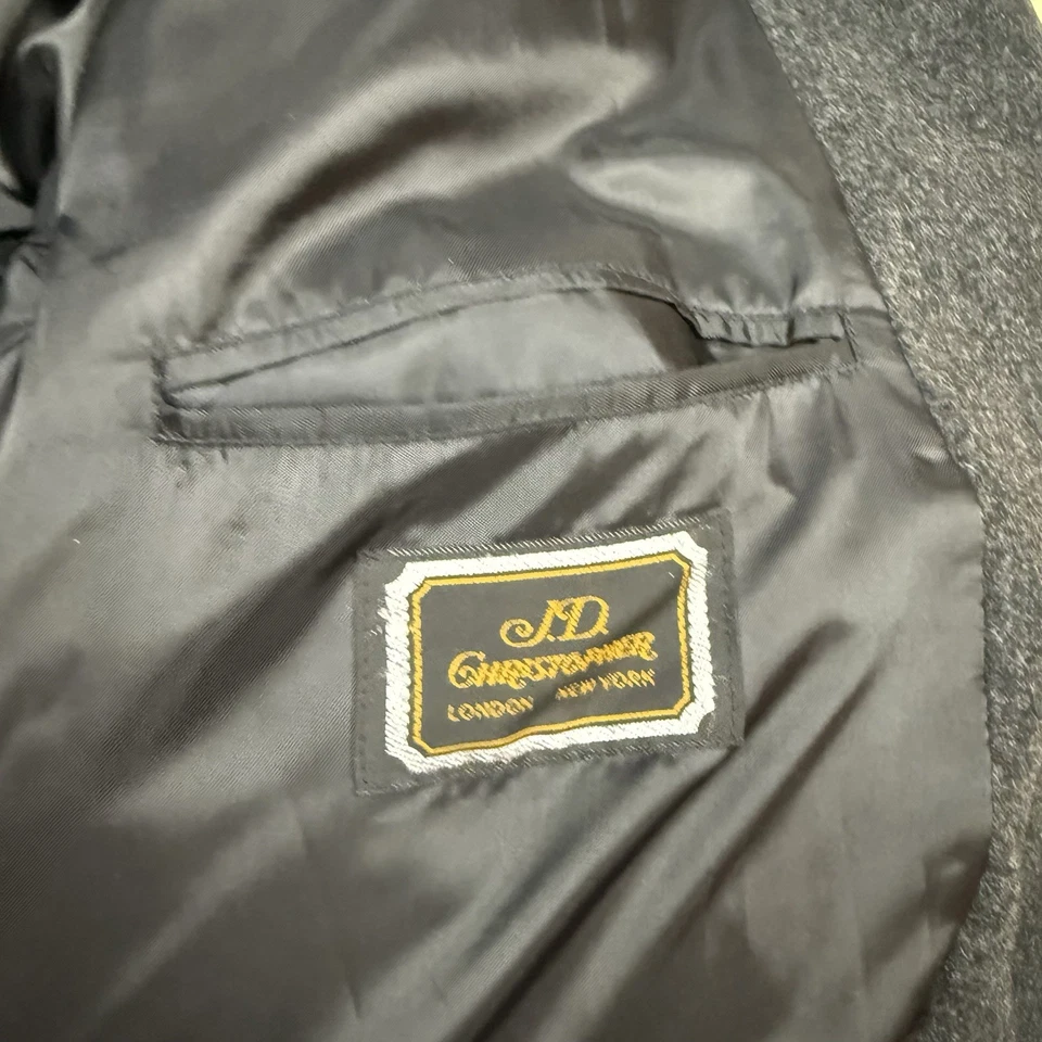 Abrigo de lana vintage años 90 para hombre talla 44 R Top abrigo de coche JD Christopher carbón Foto 3 de 4