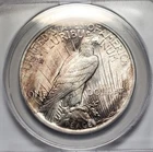 1923 P PEACE SILVER DOLLAR ANACS MS63 UNC REVERSE TONING #S234