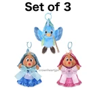 Disney Store Japan Cinderella Plush Keychain Set of 3 - Blue Bird Suzy Perla