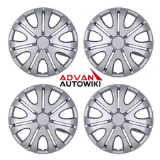 15''Set of 4 Universal Wheel Rim Cover Hubcaps Lacquer Car Caps Trim Ring