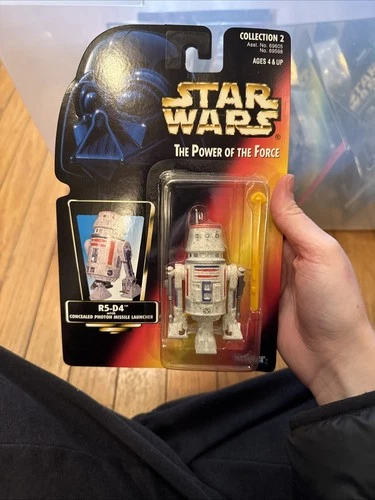 Kenner Star Wars Power of the force R5 d4 with Warning Sticker Red Card with...