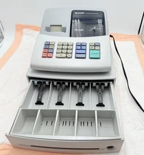 Sharp XE-A102 Electronic Cash Register With Keys And Cash Drawer “READ”
