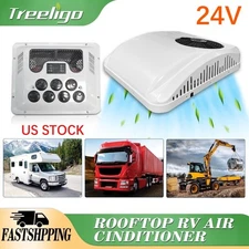 Treeligo 24V Heat&Cool Air Conditioner RV Rooftop Electric AC Unit for Caravan
