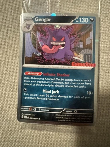 Pokémon Gengar GameStop Promo Card 050 Reverse Holo TCG Perfect Order