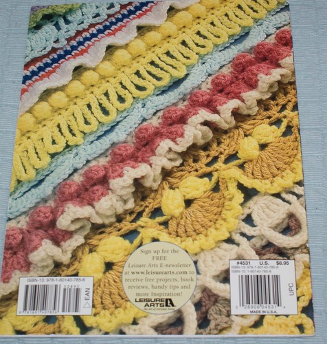 50 More Crocheted Afghan Border Jean Leinhauser Crochet Craft Book Fast Shipping - Picture 2 of 2