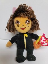 Ty Beanie Babies-Dora The Explorer-Halloween Cat Costume  MWMT 8" with Pumpkin