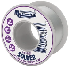 MG Chemicals 63/37 Rosin Core Leaded Solder, 0.025" Diameter, 23 Gauge