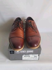 Stacy Adams Dickinson Men'sCognac Lace Up Cap Toe Oxford Dress Shoes Size 9M