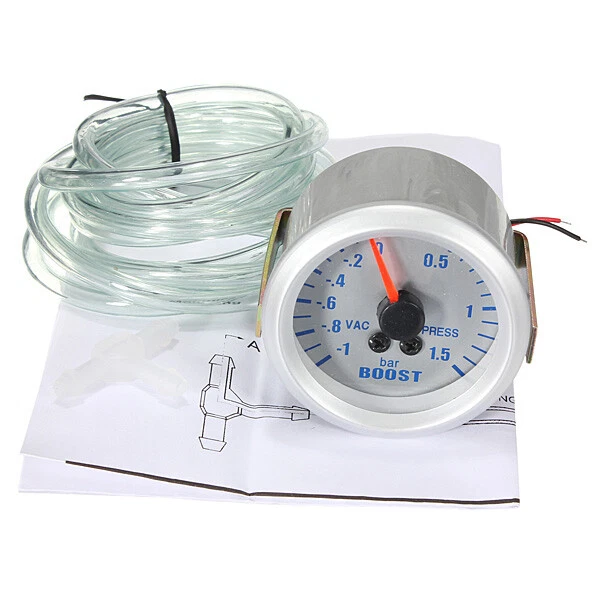 2" 52mm Universal LED Blue Light Car Meter Boost/Turbo Vacuum Meter Gauge - Image 2 of 4