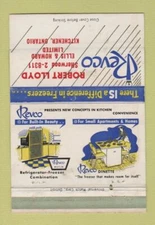 Matchbook Cover - Revco Kitchens Robert Lloyd Kitchener ON 40 Strike