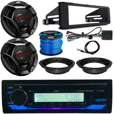 JVC KD-T92MBS 1 DIN CD Receiver, 2x 6.5'' Speaker/Adapter, Dash Kit, Wire,Antenna