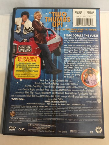Starsky & Hutch DVD Widescreen Screen Ships Free Same Day with Tracking - Picture 2 of 2