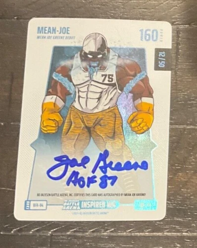 Bo Jackson Battle Arena Mean-Joe Greene Steel Autograph