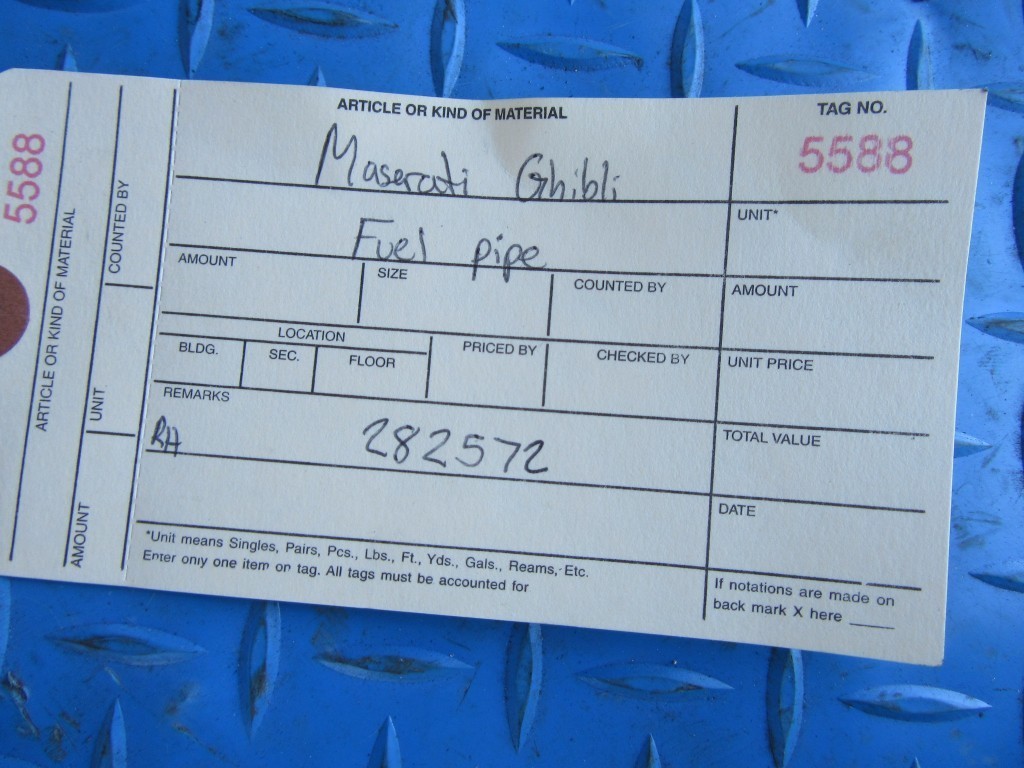 Maserati Ghibli right fuel rail high pressured pipe #5588