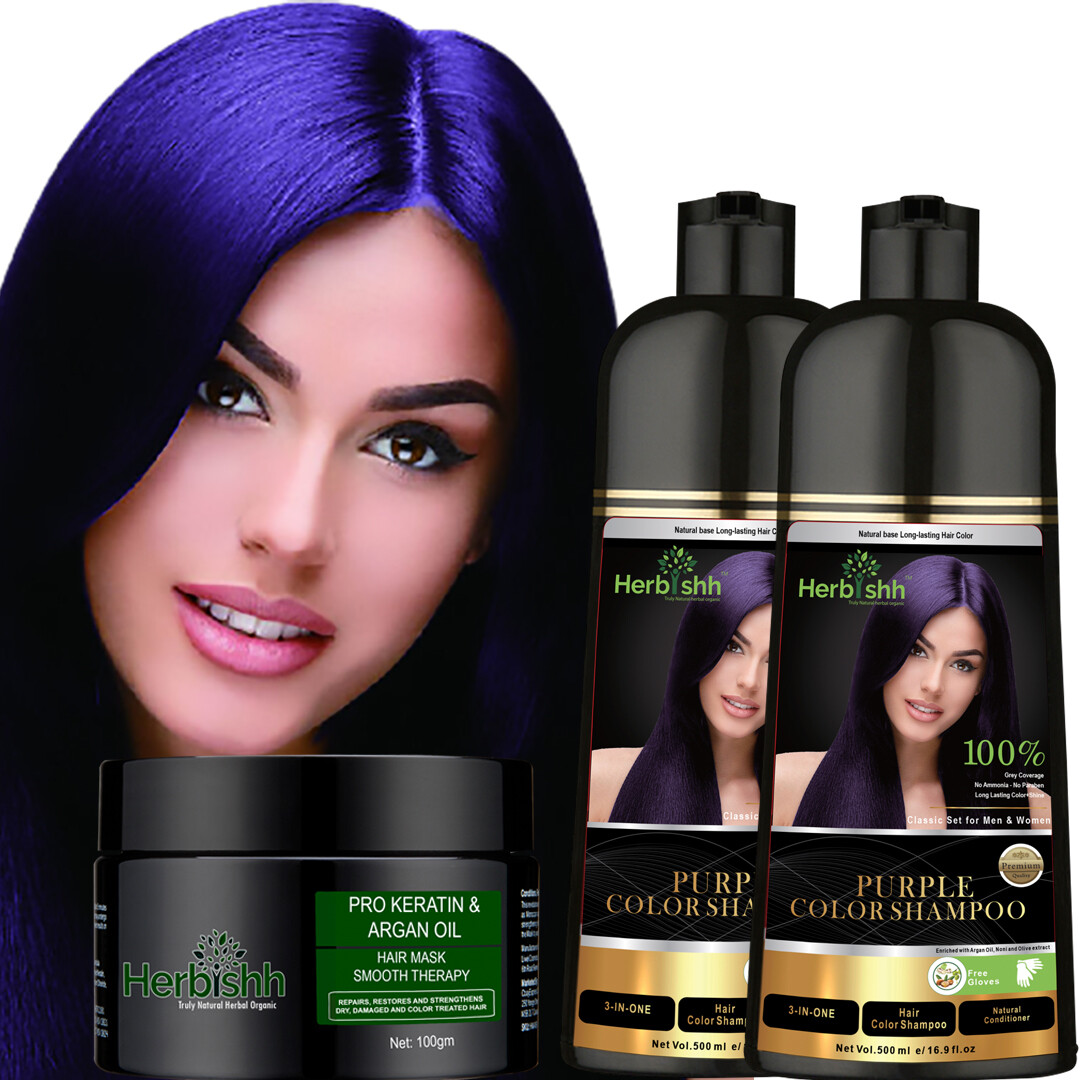 Herbishh Color Brightening Shampoo – Für Blonde, Graue & Colorgeschädigte Haare, 500 Ml