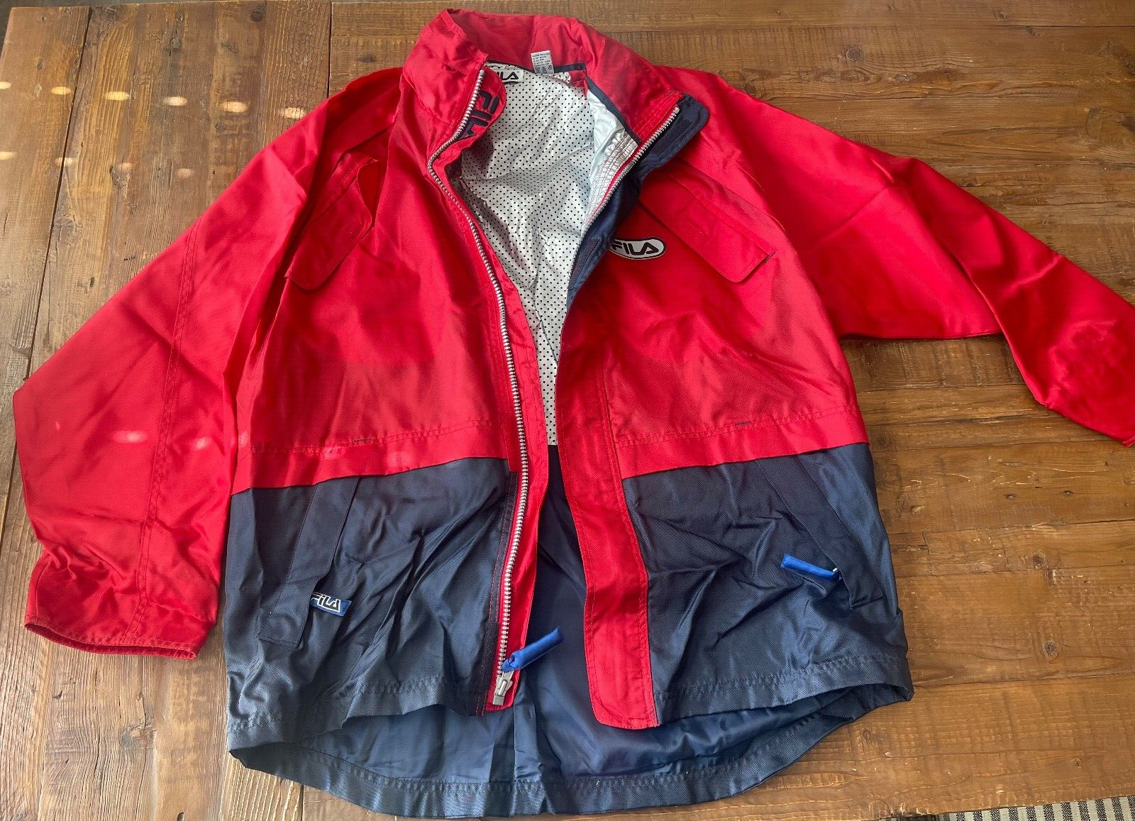 NEW FILA Men’s Red Ski Type Jacket w Hood Size L FREE SHIPPING