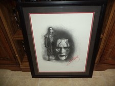 Bill Dotson portrait of Sting Autographed with coa 1/2500 WCW/AEW/WWE/TNA