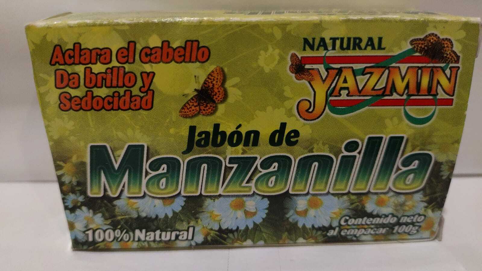 JABON DE MANZANILLA 100% NATURA ACLARA EL CABELLO DA BRILLO Y SEDOCIDAD