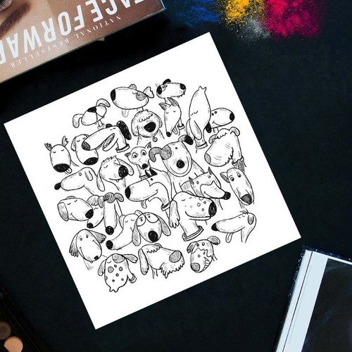 Funny Dogs Background Silicone Clear Seal Stamp DIY Scrapbooking Embossing Photo - Picture 7 of 8