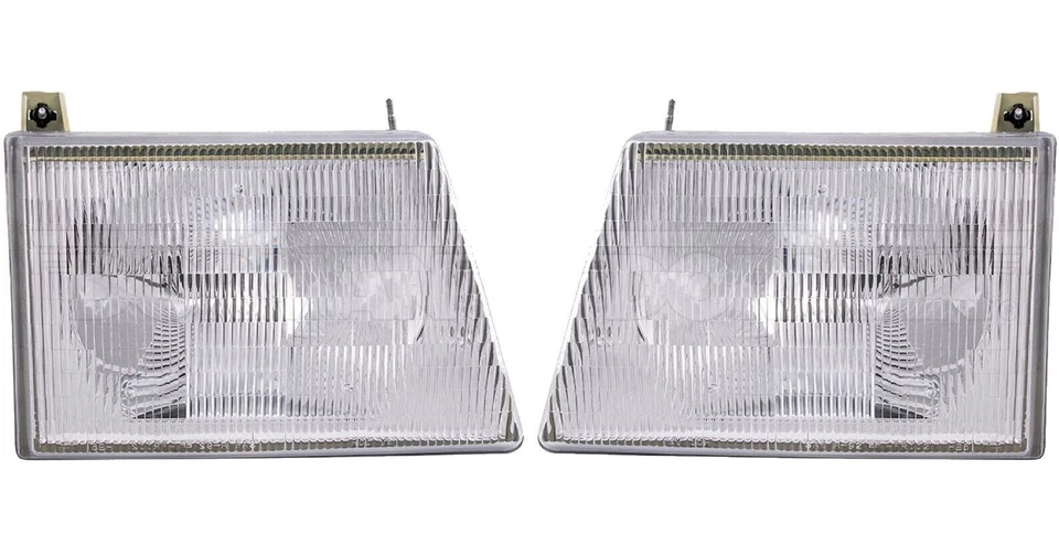 New 2 Headlight Assemblies For FORD E150 E250 E350 E450 E550 ECONOLINE Halogen - Image 2 of 4