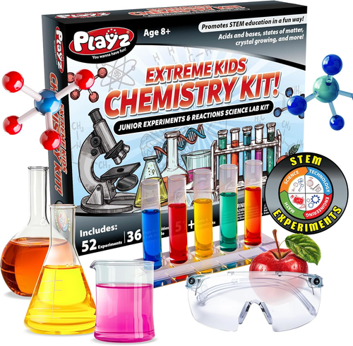 52 Extreme Kids Chemistry Experiments Set - STEM Activities & Science Kits for K