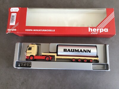 Herpa - LKW   ''Baumann - Schwertransporte'', 1 : 87,  unbespielt mit OVP