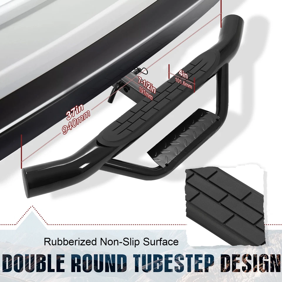 Remolque receptor de 2" enganche de remolque barra escalonada barra de remolque parachoques escalón camión escalón 37""x4"" Foto 3 de 4