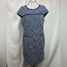 Karl Lagerfeld blue tweed shift dress size 12