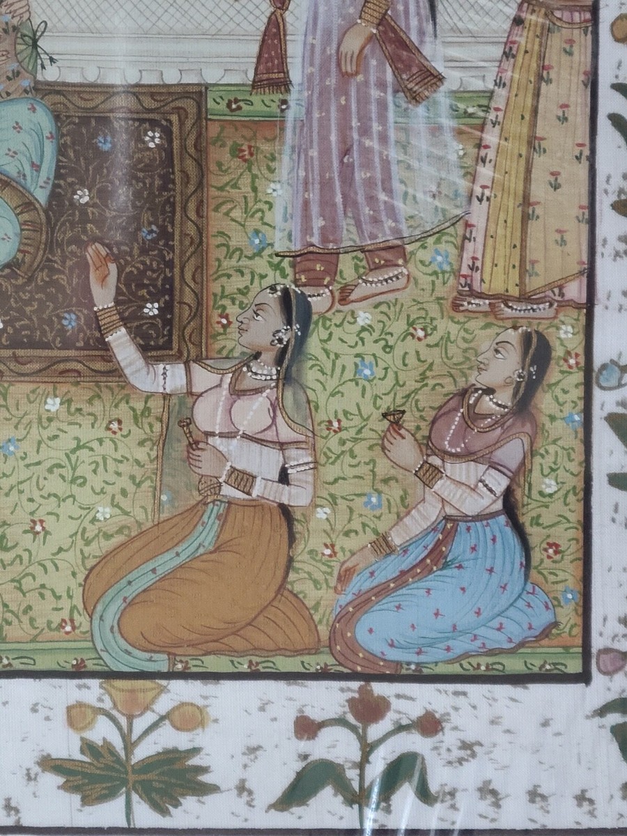 Original Miniature Mughal Style Indian Sikh Hindu Traditional Art