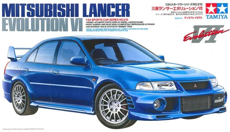 Tamiya 24213 1/24 Scale Model Car Kit Mitsubishi Lancer Evolution
