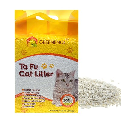 Natural Flushable Unscented Tofu Corn Cat Litter 6.17lbs