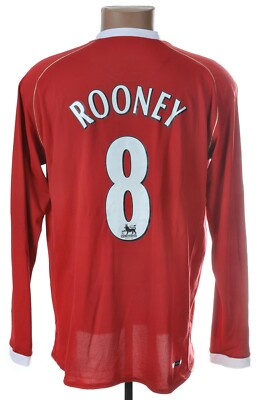 MANCHESTER UNITED 2006/2007 HOME FOOTBALL SHIRT #8 ROONEY SIZE L