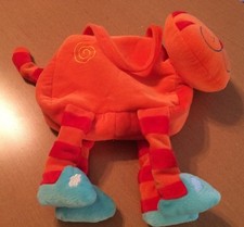 Orange Tiger with Blue Feet Plush Purse