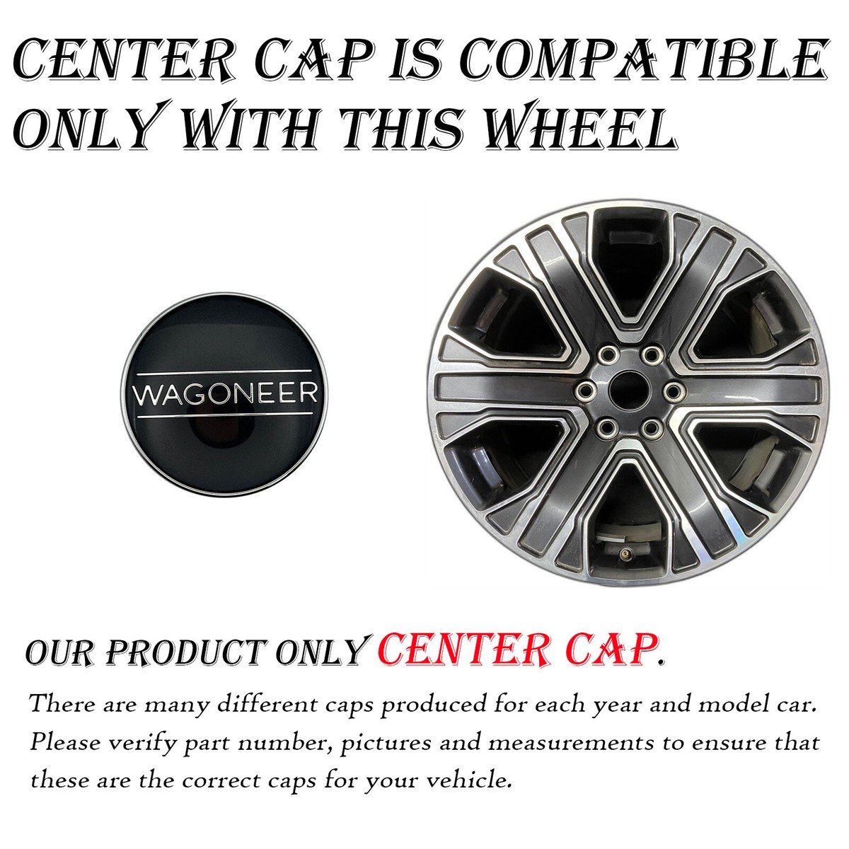 For Jeep Grand Wagoneer OEM Center Cap 2022-2024 04755498AA