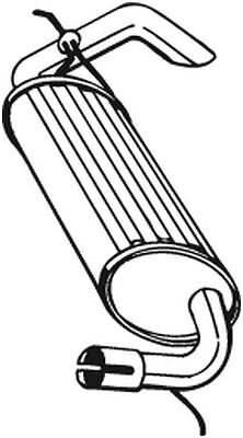 BOSAL 211-395 End Silencer for LAND ROVER