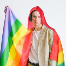 Decorative Polyester Convenient Pride Flag Cape Pride Month Cape