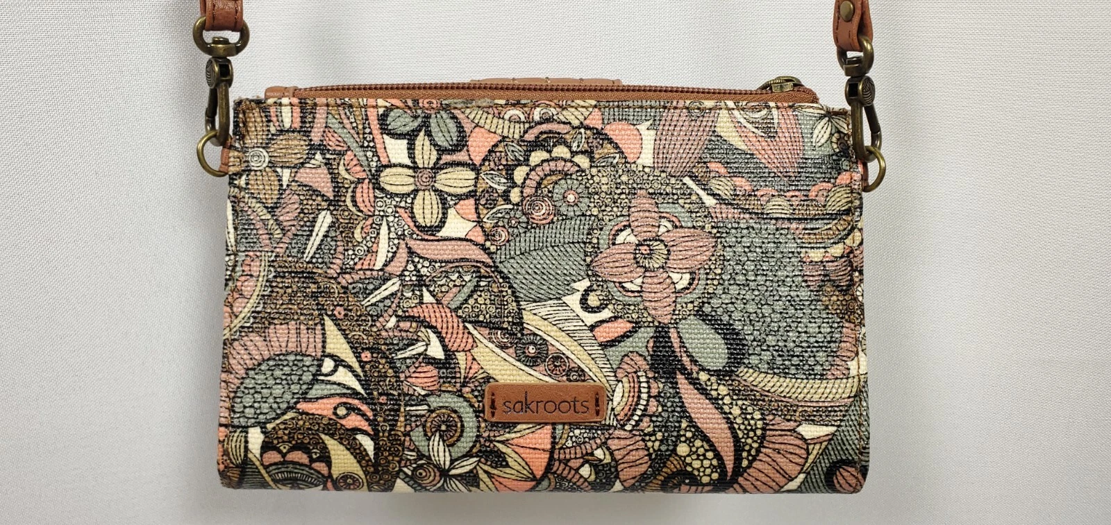 WANDLER Portafoglio Sakroots Polso a tracolla Olympic Grande Cerniera Top Convertibile