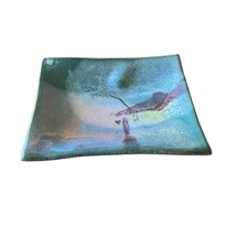 Unique Decorative handmade plate signed by artist trinket table decor