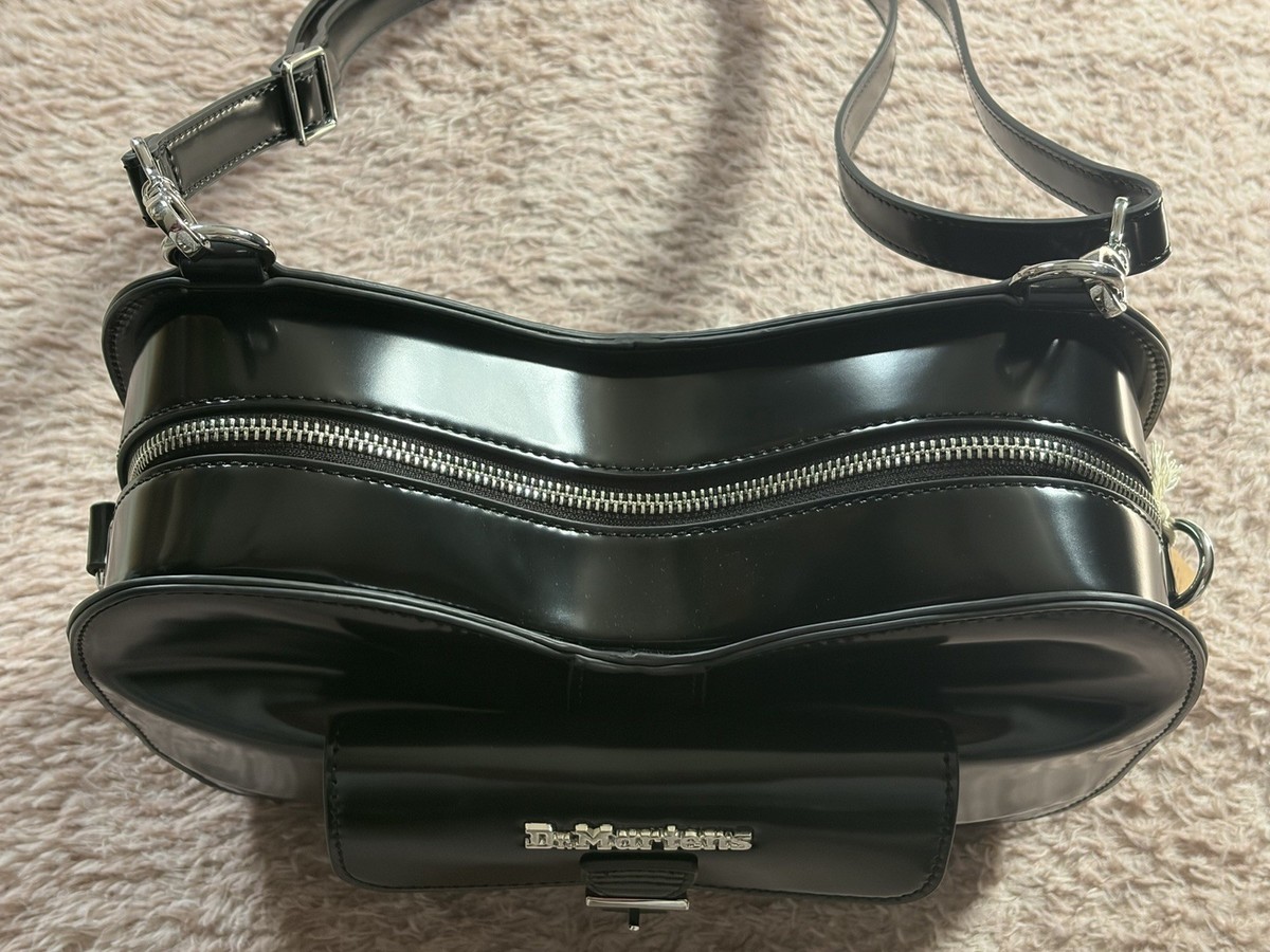Dr Martens Black Vegan Leather LG Backpack Shoulder Bag Love  display picture 3