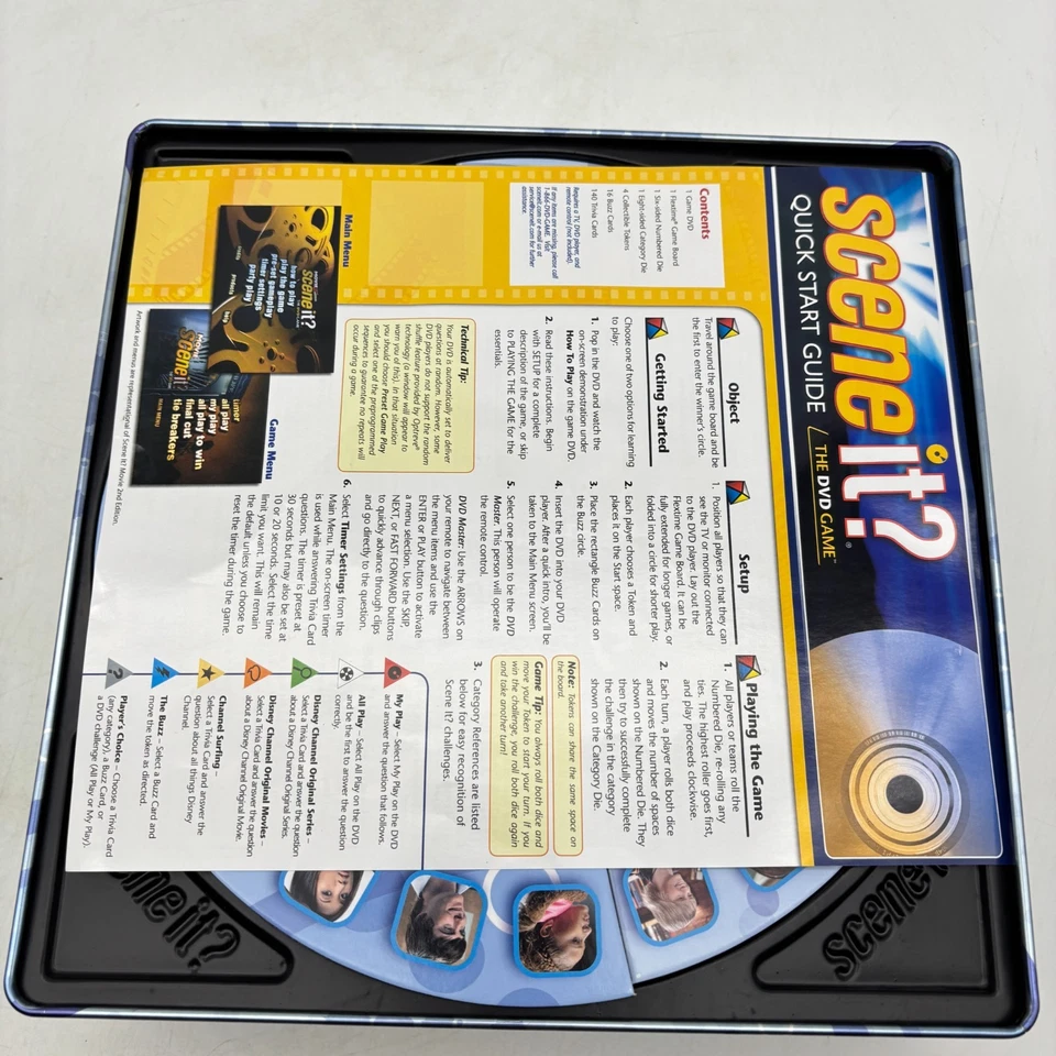 Disney Channel Scene It DVD Game Tin COMPLETE ScreenLife 2008 Movies Trivia - Image 3 of 4